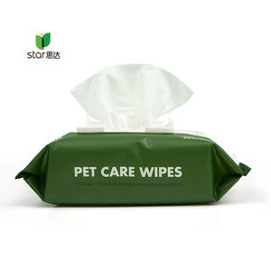 100 Buah Tisu Piaraan OEM Tisu Bersih Hewan Peliharaan Super Lembut Bahan Non-tenun Perawatan Hewan Peliharaan dan Tisu Telinga Anjing - Product Image 4