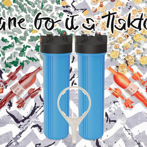 Coque de <span class=keywords><strong>filtre</strong></span> nano de purification d'eau par osmose inverse bleue de 20 pouces facile à installer pour un usage domestique Qualité assurée - Product Image 2