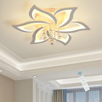 TSINYE Plafonnier LED Moderne Dimmable Métal Acrylique Luminaires avec Télécommande pour Salon et Chambres