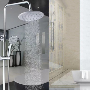 Ensemble <span class=keywords><strong>de</strong></span> <span class=keywords><strong>douche</strong></span> <span class=keywords><strong>de</strong></span> pluie en laiton chromé avec pomme <span class=keywords><strong>de</strong></span> <span class=keywords><strong>douche</strong></span> ronde, salle <span class=keywords><strong>de</strong></span> bains, <span class=keywords><strong>économique</strong></span> et <span class=keywords><strong>de</strong></span> luxe à poignée unique - Product Image 2
