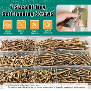 Tapping Screws 600pcs Carbon Steel Color Zinc Phillips Countersunk Head Drywall Screws Imperial Inch Standard Use - Product Image 5
