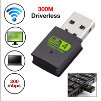 Adaptateur WiFi USB 2.0 300 Mbps avec chipset RTL8192 pour ordinateur portable, Kali Linux, pilote gratuit, émetteur/récepteur de signal 2,4 GHz