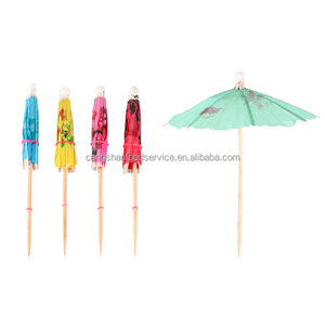 Pics à volants en cellophane et pics à cocktail parasol - Product Image 1