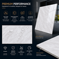 Carrelage en porcelaine 800x800mm, aspect marbre naturel, double face, pour sol et mur, intérieur moderne, usage commercial, hôtelier et résidentiel