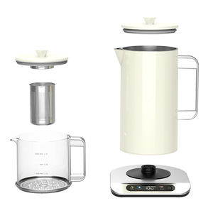 Bouilloire <span class=keywords><strong>électrique</strong></span> en verre Hotsy 1L <span class=keywords><strong>Mini</strong></span>, <span class=keywords><strong>théière</strong></span> 1,7 litre, chauffe-eau rapide, vente en gros, double paroi isolée avec infuseur à thé - Product Image 4