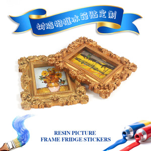 Customized European Travel Souvenirs Art Picture Frames Magnetic <b>Tiles</b> Resin Refrigerator <b>Magnets</b> Photos Cross-Border Simulated - Product Image 5