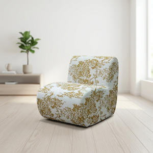 Fauteuil de détente incurvé en tissu minimaliste italien avec pieds en bois pour petits salons et chambres à coucher, design moderne pour la maison et l'hôtel - Product Image 5