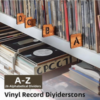 Lot de 26 séparateurs créatifs en bois A-Z pour disques vinyles et CD, marque-pages, cadeaux et décorations artisanales