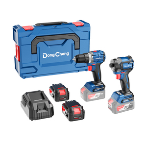 DongCheng 20V Impact Driver martello trapano completo Cordless Set Set cassetta degli attrezzi - Product Image 1