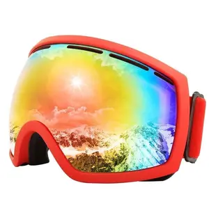 Adult Factory Wholesale manufacturer Supplier Windproof Printed oem Logo sport Lens Skiing Goggles snowboard goggles sunglasses
