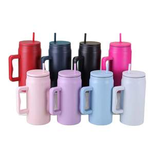 Taza de café al vacío para coche de acero inoxidable 1500 con capacidad de 304 ml con mango, taza de pipeta, Taza Termo para aislamiento térmico en frío - Product Image 5