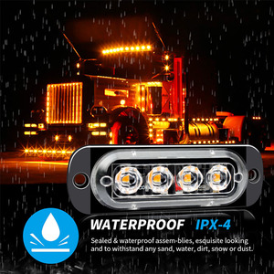 12V 4 <span class=keywords><strong>LED</strong></span> Xe Tải Phía Trước Lưới Tản Nhiệt Nhấp Nháy Đèn Hiệu Giao Thông Đèn Thanh Tự Động Đánh Dấu Khẩn Cấp Đèn Xe <span class=keywords><strong>LED</strong></span> Nhấp Nháy Cảnh Báo Ánh Sáng - Product Image 4