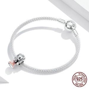 Pulsera de Anime de <span class=keywords><strong>dibujos</strong></span> <span class=keywords><strong>animados</strong></span> de cuentas de plata chapada en platino, abalorios de joyería de plata esterlina 925 - Product Image 4