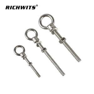 สลักเกลียวตาเหล็กสแตนเลส RICHWITS พร้อมน็อต  แบบเกลียวยาวพิเศษ  สำหรับยกของ  ระดับความแข็งแรง 10.9 12.9  ผ่านกระบวนการพาสซิเวต - Product Image 4