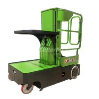 Chariot élévateur électrique de picking et de palettisation Mike High Reach 1 tonne, hydraulique, avec opérateur debout, hauteur de levage 3m, rouge, pour entrepôt