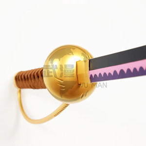 Katana en bois de 103 cm, modèle Gol D. Roger <span class=keywords><strong>Ace</strong></span>, non affûté, avec fourreau, pour cosplay et exposition - Product Image 3
