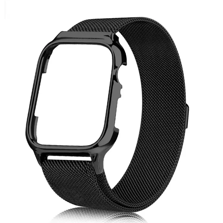 Fit for the fourth generation Apple watch series 4 Milanese straps + PC frame case
