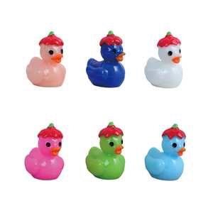 Lanshuo Mini Pumpkin Duck Figurine Plastic Resin Dollhouse Accessory For Kids Toy Model 2-4 Years Unisex - Product Image 5