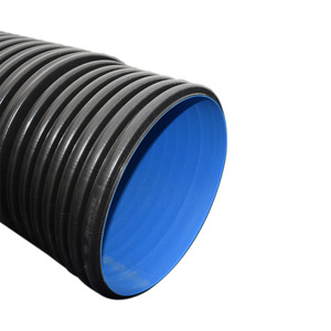 Factory Priced HDPE Double Wall Corrugated Drain <strong>Pipe</strong> PE Material <strong>Culvert</strong> Plastic Irrigation <strong>Pipe</strong> with Butt Fusion Connection - Product Image 1