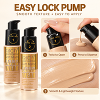 QICIY BB Cream Liquid Foundation 30ml Soft Matte Pengontrol Minyak Tahan Lama Ringan Hasil Alami Grosir OEM ODM Rias Wajah