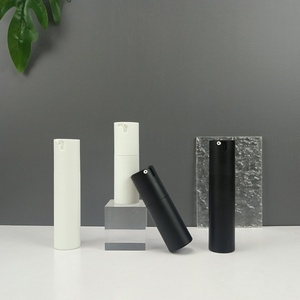 Matte Black Airless <b>Pump</b> <b>Bottle</b> 1oz 30ml 50ml Airless <b>Bottles</b> Men Skincare Packaging Luxury 1oz Face Cream Serum <b>Pump</b> <b>Bottle</b> - Product Image 3