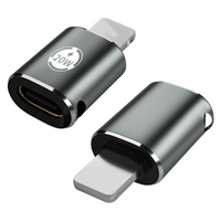 Adaptateur de charge rapide USB Type-C DC PD20W en gros pour iPhone 13 14P, convertisseur coudé mâle vers femelle en aluminium
