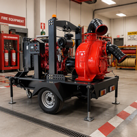 Pompe à eau à haute pression et haute pression surpuissante sur chariot pour la lutte contre les incendies et la sécurité incendie des bâtiments