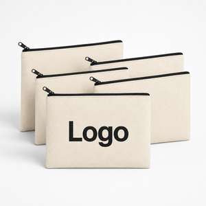 Bolsas de Maquillaje Personalizadas de Fábrica Certificada, Bolsas Cosméticas con Logotipo Impreso/Bordado, Estuches de Lápices de Lona de Algodón - Product Image 4