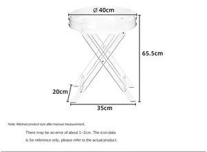 <span class=keywords><strong>Table</strong></span> basse <span class=keywords><strong>pliante</strong></span> moderne en acrylique transparent Petit <span class=keywords><strong>coin</strong></span> latéral portable pour le salon Assemblage facile Conception autoportante - Product Image 4