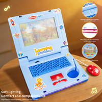 Máquina Educativa de Aprendizaje, Simulación de Computadora Portátil con Luz, Música, Teclado, Batería, Mini Laptop de Juguete para Niños