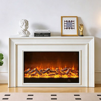 Cheminée électrique décorative murale en métal sur mesure avec flamme LED intégrée et télécommande, pour usage hôtelier et domestique en Angleterre