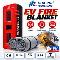Grande couverture anti-feu pour voiture 6x8m DIN SPEC 91489 NFPA701 Boîte PP pour parcs industriels aux Philippines 590gsm Projet B2B DIN Amélioré