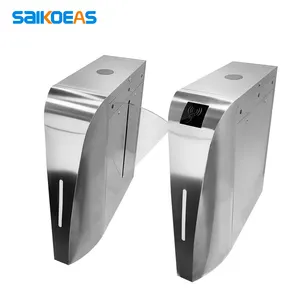 Wholesale 304 Stainless Steel Double Core Flap Barrier Gate Pedestrian Security Flap Turnstile Access Control System Cheap Price