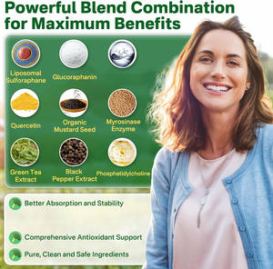 מרכז ללא סוכר מלא גומות גופיות תוספת גופיות 150 מ "ג של ברוקולי נבטי - Product Image 3