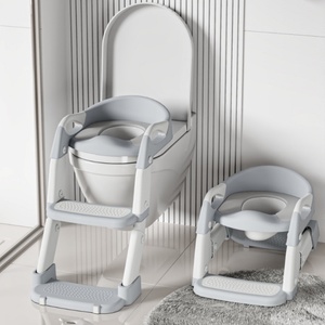 Siège d'apprentissage de la propreté pliable et portable en plastique pour enfants, avec motif de dessin animé écologique et marchepied échelle pour toilettes, pour garçons et filles - Product Image 1