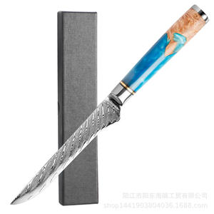 7 pièces Chef professionnel VG10 ensemble de couteaux damas japonais lame en acier inoxydable poignée en résine cuisine Cuchillos De Santoku <span class=keywords><strong>Couteau</strong></span> - Product Image 6