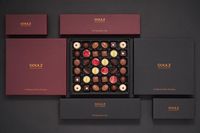 Boîtes à chocolat de luxe personnalisées en gros, gaufrage, matériaux recyclés, emballage rigide en papier pour chocolats, dragées, personnalisé