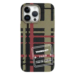 Youngkit เคสคาร์บอนไฟเบอร์15 PP, เคสโทรศัพท์บางเฉียบลายคาร์บอนไฟเบอร์สำหรับ iPhone 15 PRO MAX เคส