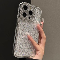 Haut de gamme Simple Ins Style étincelant ciel étoilé époxy femmes nouveau étui de téléphone portable en TPU pour iPhone 16 Pro Max