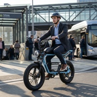 Vélo électrique abordable de haute qualité avec écran LCD, vélo électrique Scrambler à pneus larges pour les navetteurs soucieux de leur budget