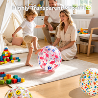 Ballon Gonflable Aquatique Pursuefree pour la Plage, Ballon de Plage Multi-Motifs pour Enfants, Ballon Gonflable d'Intérieur pour Enfants, Jouet pour Enfants