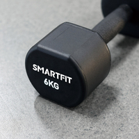 Ensemble d'haltères en polyuréthane SMARTFIT 1-10KG haltères personnalisés en TPU pour GYM Fitness