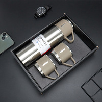 Coffret Cadeau Thermos de Luxe en Acier Inoxydable 3 Couvercles, Bouteilles d'Eau, Tasses à Café, Gobelets et Tasses à Thé
