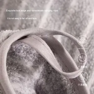Lot de serviettes carrées en polaire corail, épaisses et absorbantes pour le bain, les mains et le visage, écologiques - Product Image 4