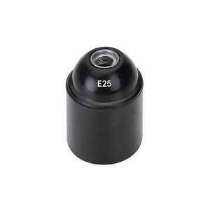 ขั้วหลอดไฟเบกาไลต์สีดำ E27 พร้อมเกลียวสำหรับโคมไฟเพดาน - Product Image 2