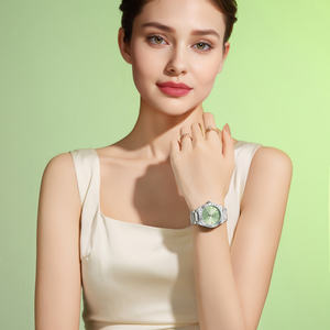 BABAOLI <span class=keywords><strong>2025</strong></span>女性用ステンレスクォーツ時計カスタムロゴビジネス防水シンプルアンティークスタイルコインタイプ女性用男性 - Product Image 4