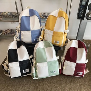 NANA BAG Color Blocking <b>Backpack</b> 15 Inches <b>School</b> Education For Girls Students - Product Image 4