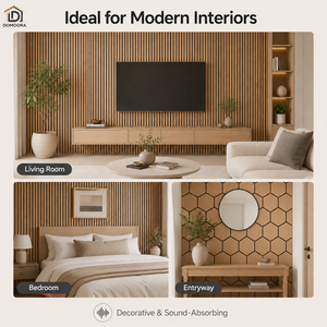 Panneau mural acoustique ignifuge, panneau mural de bureau géométrique moderne pour la décoration intérieure commerciale - Product Image 3