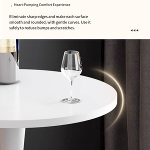 Mesa de <span class=keywords><strong>Bar</strong></span> Tulip Moderna, Icónica, con Pedestal, Mesa Alta de Bistro, Redonda, Blanca/Negra, para Oficina, Terraza o Balcón - Product Image 6