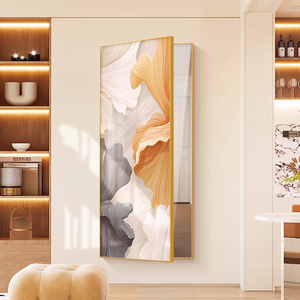 Design moderno minimalista 3D di alta qualità scorrevole di lusso nascosto creativo scorrevole a corpo intero specchio da <span class=keywords><strong>parete</strong></span> arte decorazione pittura - Product Image 6